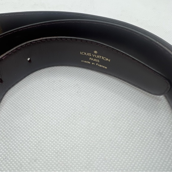 Authentic Men’s Louis Vuitton Taiga Ceinture Leather Belt 110cm fits 34-38 - Picture 6 of 11